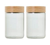 Adhoc Purejar Set Of 2 Glass Container 800Ml - Clear