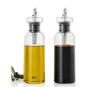 Adhoc Set Of 2 Aromapour Glass Oil & Vinegar Dispenser 300Ml - Clear