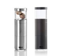 Adhoc Set Of 2 Muskatino Nutmeg Mill - Silver & Black
