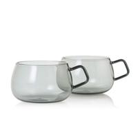 Adhoc Set Of 2 Yuna Glass Tea Cup 400Ml - Clear