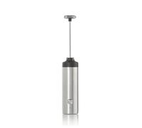 AdHoc Moro Rechargeable Electric Milk Frother, Powerful One Touch Handheld Milk Foamer/Sauce Frother/Drink Mixer, Stainless Steel/Plastic, Removable Whisk, Silver
