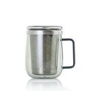 Adhoc Tea Glass With Tea Filter Yuna Grey