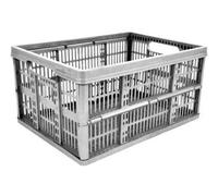 ADHW Set Of 2 Thumbs Up 32l Silver Folding Crate Collapsible Plastic Storage Boxes