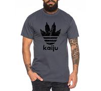 Adi Kaiju Men's T-Shirt Gojira Godzilla Japan Nippon Kaiju Kanji Tokyo, Farbe2:Dunkelgrau;Größe2:Small