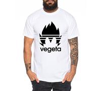 Adi Vegeta Men's T-Shirt One Goku Dragon Master Son Ball Vegeta Turtle Roshi Piece Golds Db, Farbe2:Weiss;Größe2:Large