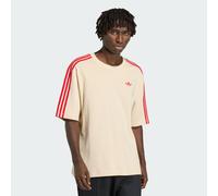 Adidas Originals Adicolor 3 Stripes Oversized Short Sleeve T-shirt Beige M Man