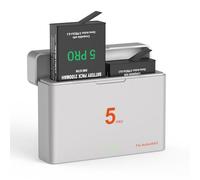 Adicop Osmo 360 Battery Replacement Compatible with Action 6/Osmo 360/Action 5 pro/3/4, 2PCS 2100mAh Battery + Fast Charger Case Accessories Compatible with DJI Osmo 360/Action 5 Pro/3/4 Camera