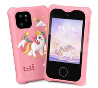 Adicop Pretend Smartphone, 1080P 2.8 Inch Touchscreen Digital Camera for 3-8 Years for Girls and Boys Children's Camera & Video Camera, Christmas & Birthday Gifts Toy with 32GB SD Card - Rosau