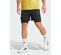 adidas 2-in-1 Power Shorts, Black, Size M, Men Black