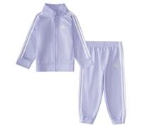 adidas Baby Girls Classic Jersey Jacket and Jogging Bottoms with Zip Front Classic Jersey Jacket and Jogging Bottoms, Purple, Purple, 12 Months