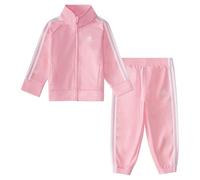 adidas Baby Girls Classic Jersey Jacket and Jogging Bottoms with Zip Front Classic Jersey Jacket and Jogging Bottoms, lightpink, 12 Months