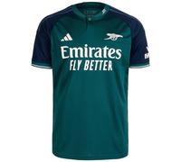 adidas 2023-2024 Arsenal Third Football Soccer T-Shirt Jersey, Green - navy - white, S