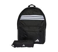 adidas Classic 3-Stripes Horizontal Backpack 27.4L Pure Black White