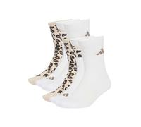 ADIDAS 3 Pack Leo Graphic Cotton Blend Socks Dark Brown