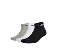 Adidas 3 Pack Linear Cotton Rich Logo Ankle Socks Multi