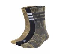 adidas 3 Pack Stonewash Cotton Blend Trainer Socks Grey Mix