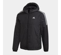 adidas 3 Stripe Essential Hooded Jacket Mens 2XL Black