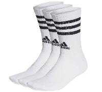 adidas Cushioned Crew 3S Socks Pure White Black (3 Pairs) - L