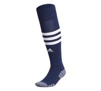adidas 3-Stripe Hoop Soccer Socks (1-Pair) with Arch Compression for a Secure Fit, Team Navy Blue/White, Large