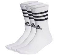 ADIDAS 3 STRIPE MENS CUSHIONED GOLF CREW SOCKS WHITE / MULTIBUY 3 PAIR PACK