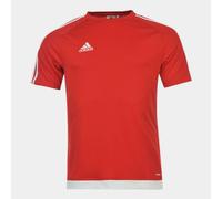 adidas 3 Stripe Sereno T-Shirt Mens L UniRed/White