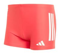 adidas Men's 3 Stripes Swim Boxers, semi Lucid red/White, 34