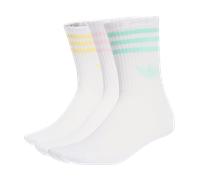 adidas 3-Stripes Crew Socks 3 Pairs Mens Womens Black White Cushioned UK 2-12.5