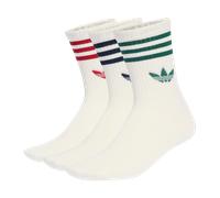 adidas 3-Stripes Crew Socks 3 Pairs Mens Womens Black White Cushioned UK 2-12.5