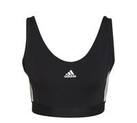 adidas 3 Stripes Crop Top With Removable Pads L 16-18 Black/White