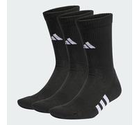 adidas 3-Stripes Cushioned Crew Sports Socks Black Arch Support Fitness x3 Pairs