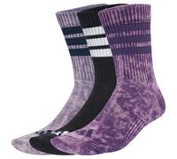 adidas - 3 Stripes Cushioned Crew Stone Wash 3-Pack - Sports socks size 43-45 - L, purple
