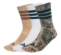 adidas - 3 Stripes Cushioned Crew Stone Wash 3-Pack - Sports socks size 43-45 - L, white