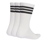 Adidas Crew Socks - 3-Stripes Cushioned Sportswear - White/Black - 3 Pairs - XL