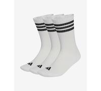 adidas Unisex 3STRIPES CUSHIONED SPORTSWEAR CREW SOCKS 3 PAIR PACK, white/black/black, 4.5-6