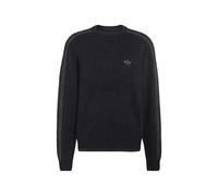 adidas 3-Stripes fluffy-knit crew sweatshirt - Black S-M-L-XL