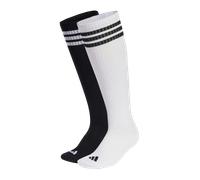 adidas 3 Stripes Knee Socks 2 Pair Pack Unisex White 2 Pairs New