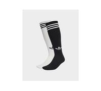 adidas 3-stripes Knee Socks 2 Pairs - White 4.5 - 5.5