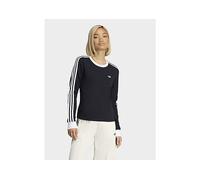 adidas 3 Stripes Long Sleeve (slim) T-shirt - Black - Womens S