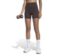 Adidas 3 Stripes Studio All Me Booty Short Leggings Dark Brown