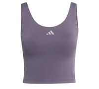 Adidas 3 Stripes Studio All Me Medium Support Sports Top Purple L Women