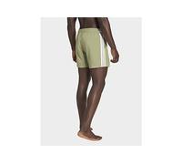 adidas Men's 3 Stripes Swim 5 Inch Swimwear, Tent Green/White, L