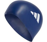 adidas Unisex 3-Stripes Swim Cap, Dark Blue/White, One size