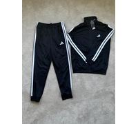 Adidas Men's Sportswear Basic 3-Stripes Tricot Tracksuit - Black S
