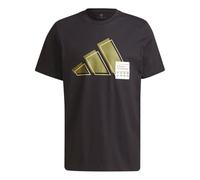 adidas 3bar Logo Tee Logo Printing Sports Round Neck Short Sleeve Black GU3643 XL
