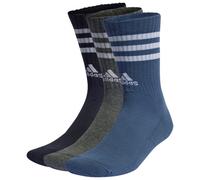 adidas 3STRIPES Cushioned Sportswear Crew Socks 3 Pair Pack, Legend Ink/preloved Ink/Dark Grey Heather, 8.5-10