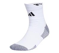 adidas 5-Star Football High Quarter Ankle Socks for Men and Womens Team Sports, White/Black, Large