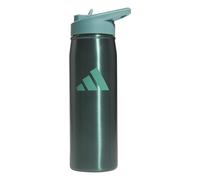 adidas 600 ML (20 oz) Straw Top Metal Water Bottle, Hot/Cold Double-Walled Insulated 18/8 Stainless Steel, Preloved Teal Green/Powder Teal Green, One size