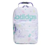 adidas 979153 Santiago Lunch Bag, Insulated School Food Container Box, Polyester, Icon Brand Love White/Flash Aqua Blue/Light Purple/2.0