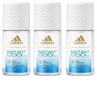 Adidas Active Skin & Mind Instant Cool Deodorant 50ml For Her - Pack of X3