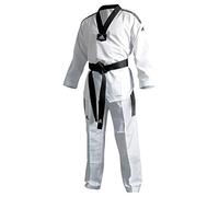 adidas Adi Fighter Eco Stripe Taekwondo Suit, Black Lapel (150)